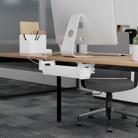 Maclean under-desk cable/extension organizer, max. load 5kg, white, MC-106 W - TV Accessories - TV - Techbox