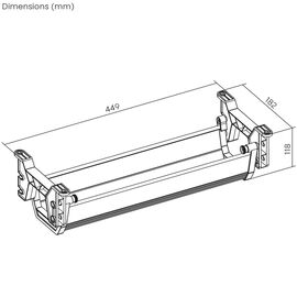 Maclean under-desk cable/extension organizer, max. load 5kg, white, MC-106 W - TV Accessories - TV - Techbox