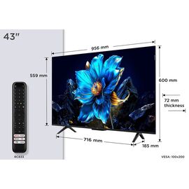TCL P7K 43P7K TV 109.2 cm (43") 4K Ultra HD Smart TV Wi-Fi Metallic 430 cd/m² | Techbox