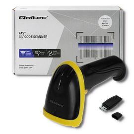 Qoltec 50862 Wireless Laser Barcode Scanner 1D | 2.4GHz - POS & Barcode Scanners - Peripherals - Techbox