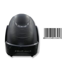 Qoltec 50876 Laser scanner 1D | USB | Black - POS & Barcode Scanners - Peripherals - Techbox