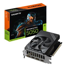 GIGABYTE GeForce RTX 5050 D6 8G Graphics Card - 8GB GDDR6, 128bit, PCI-E 5.0, 2572MHz Core Clock, 2 x DP, 2 x HDMI, NVIDIA DLSS 4, GV-N5050D6-8GD - Graphic Cards - Laptops & PC Builds - Techbox