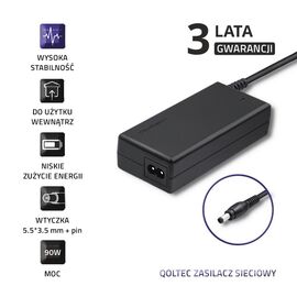 Qoltec 50089.90W power adapter/inverter Indoor Black | Techbox