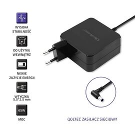 Qoltec 51745 power adapter/inverter Indoor 65 W Black | Techbox
