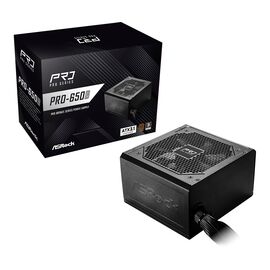 ASRock PRO-650B 650W 80 PLUS Bronze power supply - PSU - Laptops & PC Builds - Techbox