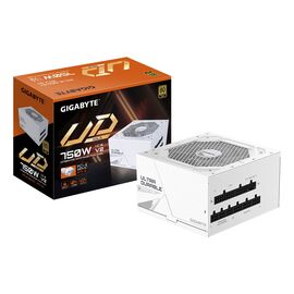 GIGABYTE UD750GM PG5 V2 ICE Power Supply Unit- PCIe Gen 5.1, 80 PLUS Gold, Fully Modular Design, 120mm Fan, ATX 3.1 compatible, EU Plug | Techbox
