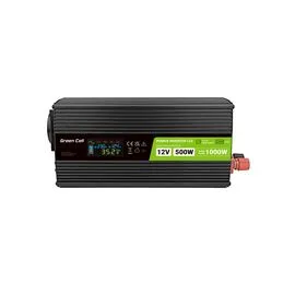 Green Cell PowerInverter LCD 12V 500W/10000W car inverter with display - pure sine wave | Techbox