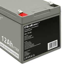 Qoltec 53049 AGM battery | 12V |  12Ah | Techbox