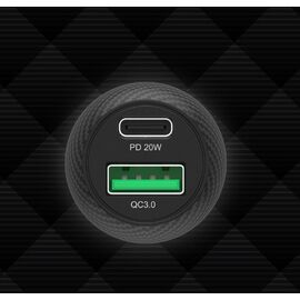Unitek P1400A Car charger 38W USB-A USB-C QC 3.0 | Techbox