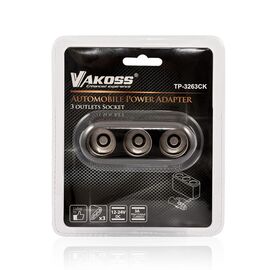 Vakoss TP-3263CK Car Cigarette Lighter Splitter | Techbox