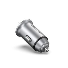 Vention Two-Port USB A+A(30+30) Car Charger Gray Mini Style Aluminium Alloy Type | Techbox