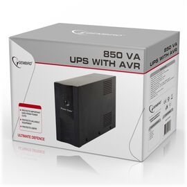 Gembird UPS-PC-850AP uninterruptible power supply (UPS) Line-Interactive 0.85 kVA 520 W 4 AC outlet(s) - UPS & Surge Protectors - Surge Protection - Techbox