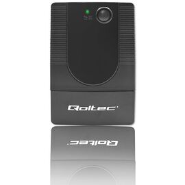 Qoltec 53772 Uninterruptible Power Supply Line Interactive | Monolith | 650VA | 360W - UPS & Surge Protectors - Surge Protection - Techbox