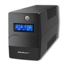 Qoltec Monolith uninterruptible power supply (UPS) Double-conversion (Online) 0.45 kVA 240 W 2 AC outlet(s) - UPS & Surge Protectors - Surge Protection - Techbox