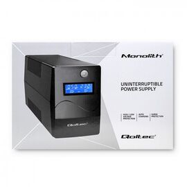 Qoltec Monolith uninterruptible power supply (UPS) Double-conversion (Online) 0.45 kVA 240 W 2 AC outlet(s) - UPS & Surge Protectors - Surge Protection - Techbox