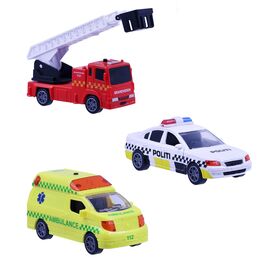 Motor 112 - Pullback Rescue Vehicles w.light & sound (3 pcs) (I-1600006) / Toys