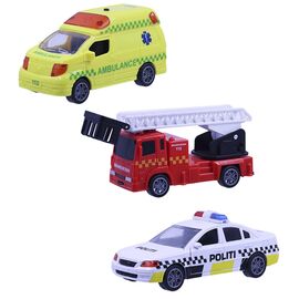 Motor 112 - Pullback Rescue Vehicles w.light & sound (3 pcs) (I-1600006) / Toys