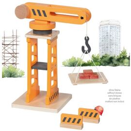 Goki - Rotating Crane with Two Safety Barriers (55824) / Toys