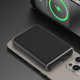 Dudao K14S Magnetic Power Bank 20W 5000mAh 1x USB-A 1x USB-C - Black - Travel Chargers - Smartphone Chargers - Techbox