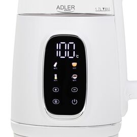 ADLER AD 1305 electric kettle white/silver | Techbox
