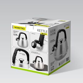Kettle Maestro MR-1318 2,5 l Silver, Black - Kettles - Coffee & Beverages - Techbox