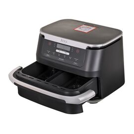 Ninja AF550EU fryer Double 6.6 L Stand-alone 2470 W Hot air fryer Black, Silver - Deep Fryers - Cooking - Techbox