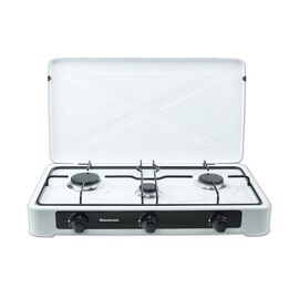 Adjustable gas cooker 3 zones Ravanson K-03TB (White) Countertop 60 cm - Electric Stoves - Cooking - Techbox