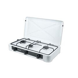 Adjustable gas cooker 3 zones Ravanson K-03TB (White) Countertop 60 cm - Electric Stoves - Cooking - Techbox