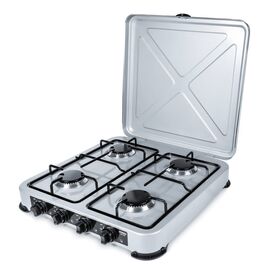 PROMIS KG400 Four-burner gas stove silver | Techbox