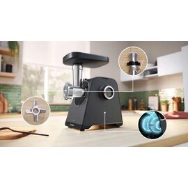 Bosch MFWS430B mincer 1900 W Black, Silver | Techbox