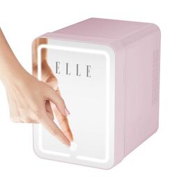 ELLE 4L mini fridge with LED make-up mirror, purple - Camping - Hobbies - Techbox