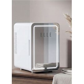 ELLE 6L white mini fridge with LED make-up mirror - Camping - Hobbies - Techbox