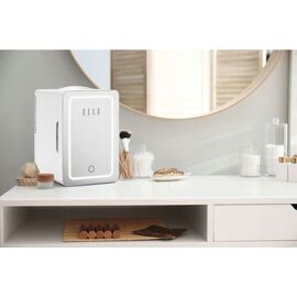 ELLE 6L white mini fridge with LED make-up mirror - Camping - Hobbies - Techbox