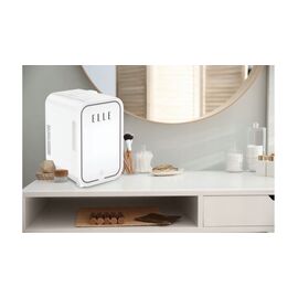 ELLE 8L mini fridge with LED make-up mirror, white - Camping - Hobbies - Techbox