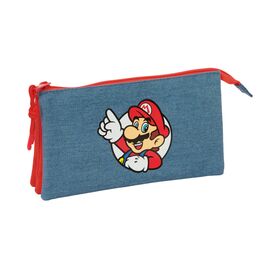 Super Mario triple pencil case