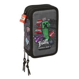 Minecraft Graffiti triple pencil case 37pcs |  Techbox