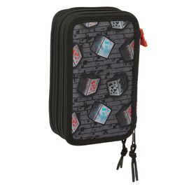 Minecraft Graffiti triple pencil case 37pcs |  Techbox