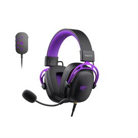 Havit H2002C+U - gaming headphones (black and purple) | Techbox