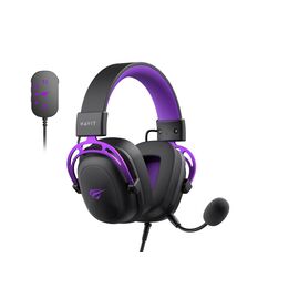 Havit H2002C+U - gaming headphones (black and purple) | Techbox