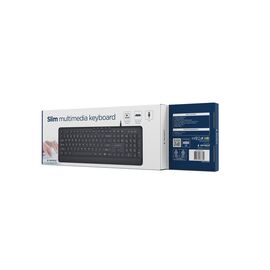 Gembird KB-MCH-05 Slim wired multimedia keyboard, black, US layout - Keyboards - Keyboards & Mice - Techbox