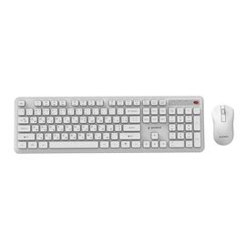 Gembird KBS-WPS-01 Slim Pro Business wireless desktop set, white, RU layout | Techbox