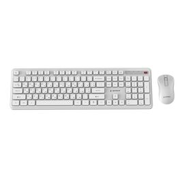 Gembird KBS-WPS-01 Slim Pro Business wireless desktop set, white, RU layout | Techbox