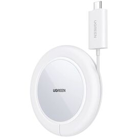 Ugreen CD245 40123 wireless Qi / MagSafe charger 15W with USB-C cable - white | Techbox