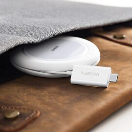 Ugreen CD245 40123 wireless Qi / MagSafe charger 15W with USB-C cable - white | Techbox