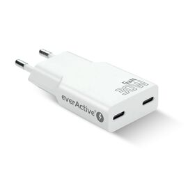 Charger 2 x USB-C Quick Charge 4+ 30W SUPER SLIM white | Techbox