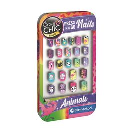Clementoni - CC Lovely Make-Up - Press & Go Nails, Animals (I-18154) / Toys
