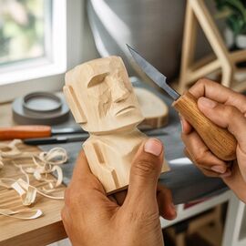 Mikamax - Moai Wood Carving Kit / Gadgets