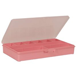 Raaco - Storage Box with 9 Compartments - Pink - 4.1 x 27.1 x 17.3 cm / Toys