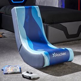 X- Rocker - Video Rocker Gaming Floor Chair - Lava Blue / Computers