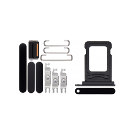 For iPhone/iPad (AP14P00911B) Keyset + Simcard Tray - Black, for model iPhone 14 Pro - Various Spare Parts - Smartphone - Techbox